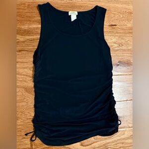 Tommy Bahama Black Ruched Tank Top